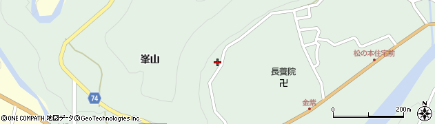 愛知県東栄町（北設楽郡）下田（峯山）周辺の地図