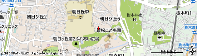 愛知県豊田市朝日ケ丘6丁目周辺の地図