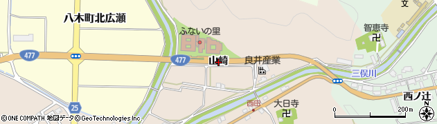 京都府南丹市八木町西田山崎周辺の地図