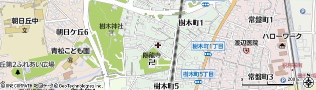 愛知県豊田市樹木町周辺の地図