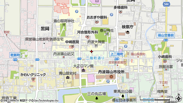 〒669-2331 兵庫県丹波篠山市二階町の地図
