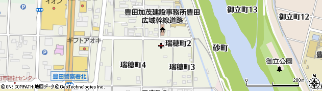 愛知県豊田市瑞穂町周辺の地図