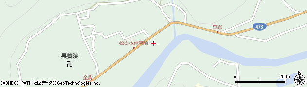 愛知県東栄町（北設楽郡）下田（松ノ本）周辺の地図