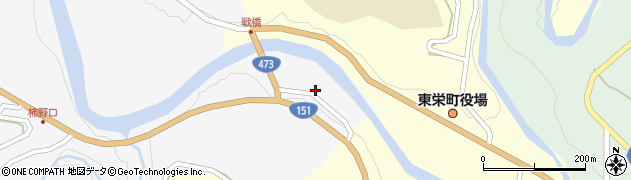 愛知県東栄町（北設楽郡）中設楽（先林）周辺の地図