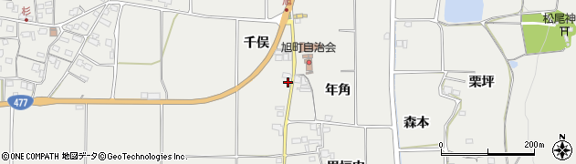 京都府亀岡市旭町（千俣）周辺の地図