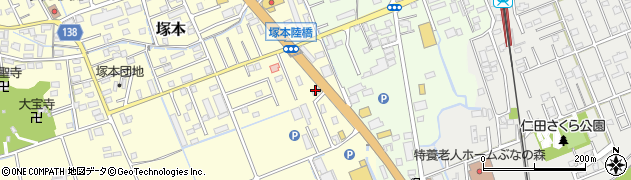 矢東タイヤ沼津販売株式会社　イズカンナミ店周辺の地図