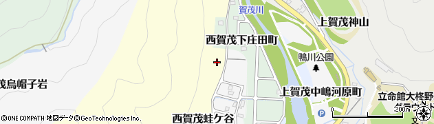 京都府京都市北区西賀茂蛙ケ谷周辺の地図