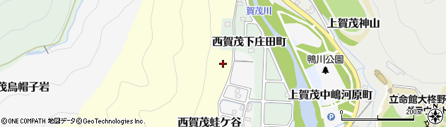 京都府京都市北区西賀茂蛙ケ谷周辺の地図