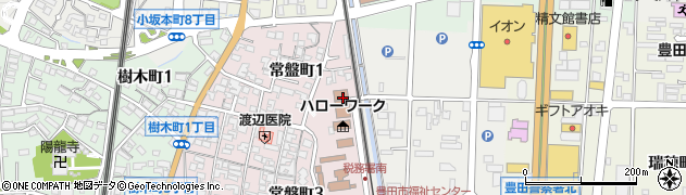 名古屋法務局豊田支局　不動産・商業法人に関する登記事項証明書専用周辺の地図