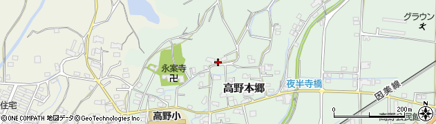 岡山県津山市高野本郷939周辺の地図