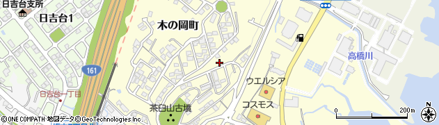 滋賀県大津市木の岡町周辺の地図