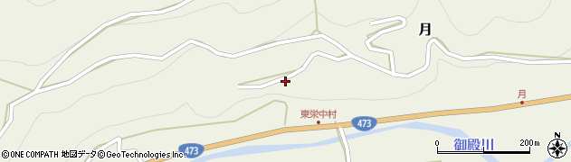 愛知県東栄町（北設楽郡）月（井軒貝津）周辺の地図