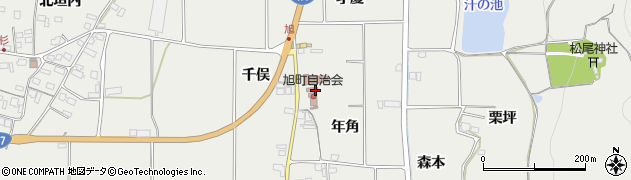 京都府亀岡市旭町年角周辺の地図