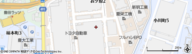 愛知県豊田市衣ケ原周辺の地図
