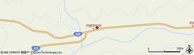 愛知県豊田市阿蔵町仏供田周辺の地図