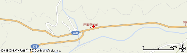 愛知県豊田市阿蔵町（仏供田）周辺の地図