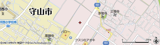 滋賀県守山市川田町1470周辺の地図