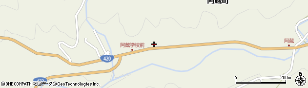 愛知県豊田市阿蔵町仏供田54周辺の地図