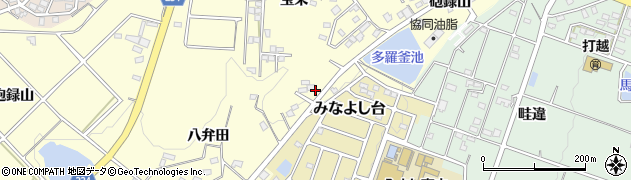 愛知県みよし市明知町（多羅釜）周辺の地図