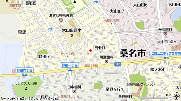 〒511-0904 三重県桑名市野田の地図