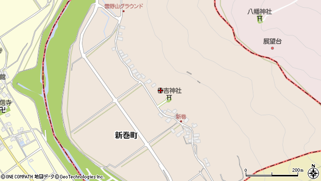 〒523-0025 滋賀県近江八幡市新巻町の地図