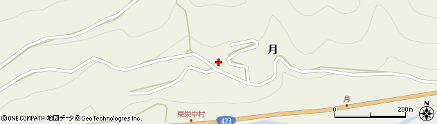 愛知県東栄町（北設楽郡）月（中平ノ）周辺の地図