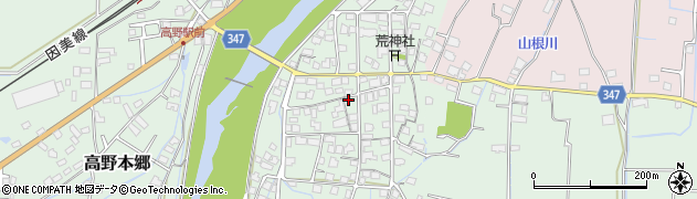 岡山県津山市高野本郷2744周辺の地図