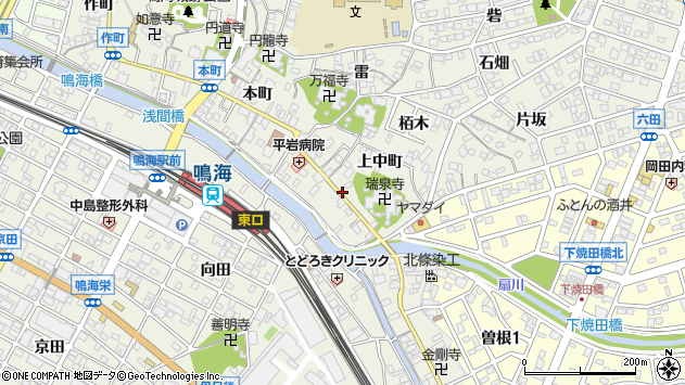 〒458-0801 愛知県名古屋市緑区鳴海町（その他）の地図