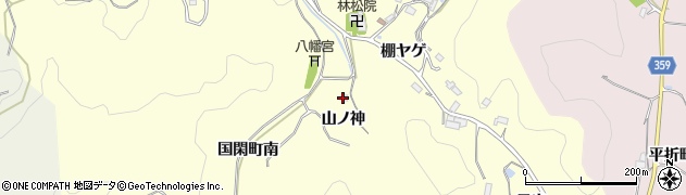 愛知県豊田市国閑町（山ノ神）周辺の地図