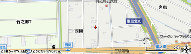 愛知県飛島村（海部郡）梅之郷周辺の地図