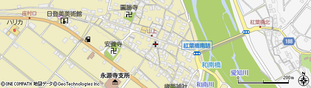 東近江市消防団　第３方面隊山上班周辺の地図