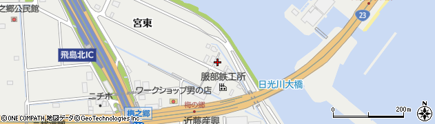愛知県海部郡飛島村梅之郷宮東25周辺の地図