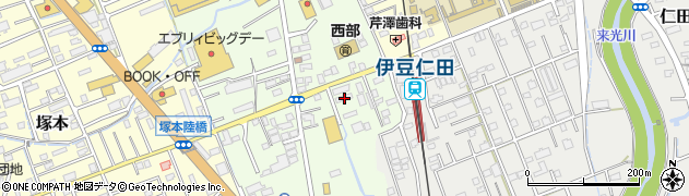 静岡県田方郡函南町間宮617周辺の地図