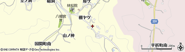愛知県豊田市国閑町周辺の地図