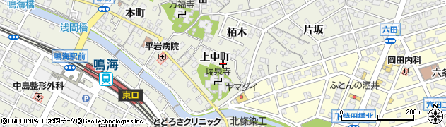 愛知県名古屋市緑区鳴海町上中町周辺の地図