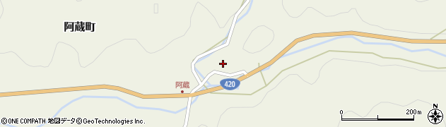 愛知県豊田市阿蔵町（西街道）周辺の地図