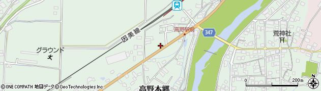岡山県津山市高野本郷1874周辺の地図
