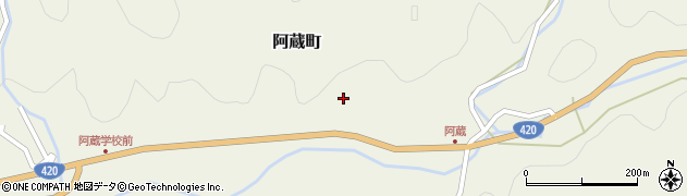 愛知県豊田市阿蔵町（沢尻）周辺の地図