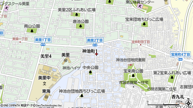 〒471-0804 愛知県豊田市神池町の地図