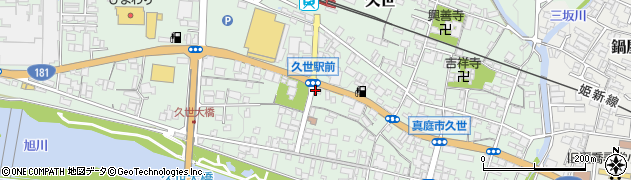 山陽新聞久世販売所周辺の地図