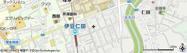 静岡県田方郡函南町仁田170周辺の地図