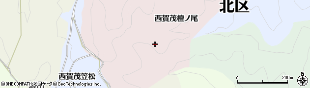京都府京都市北区西賀茂檀ノ尾周辺の地図