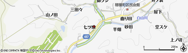 愛知県豊田市穂積町七ツ田周辺の地図