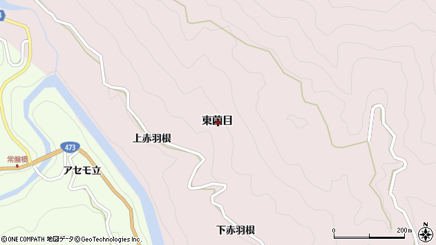 〒449-0203 愛知県北設楽郡東栄町東薗目の地図