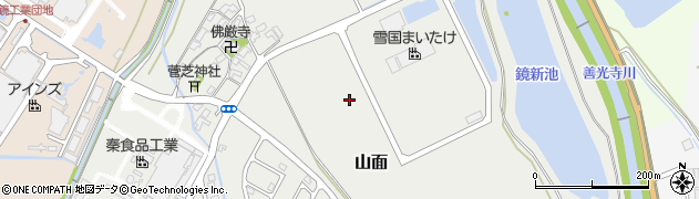 滋賀県竜王町（蒲生郡）山面周辺の地図