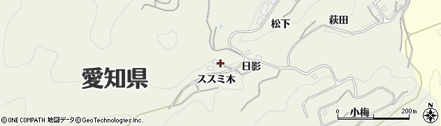 愛知県豊田市上脇町（ススミ木）周辺の地図