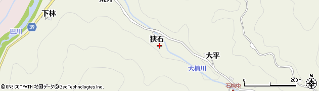 愛知県豊田市石楠町（狭石）周辺の地図