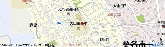 桑名市役所　大山田西幼稚園周辺の地図