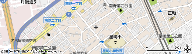愛知県名古屋市南区南野周辺の地図