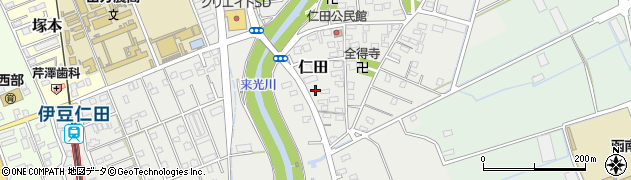 静岡県田方郡函南町仁田525周辺の地図